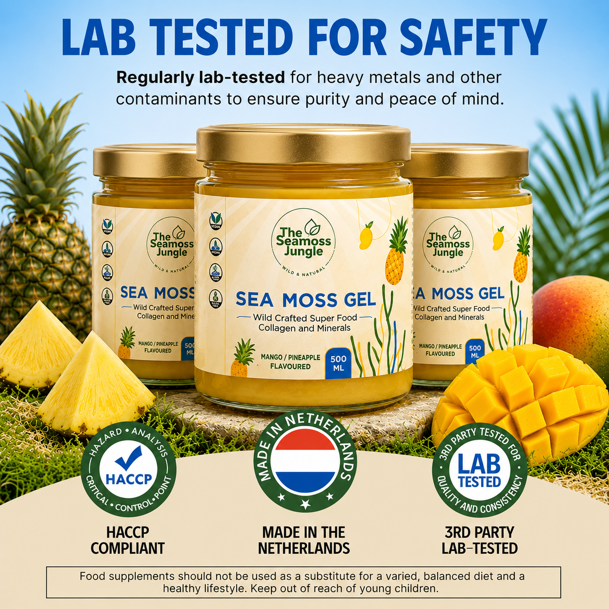 Sea Moss Gel – Mango/Ananas - 500 ml