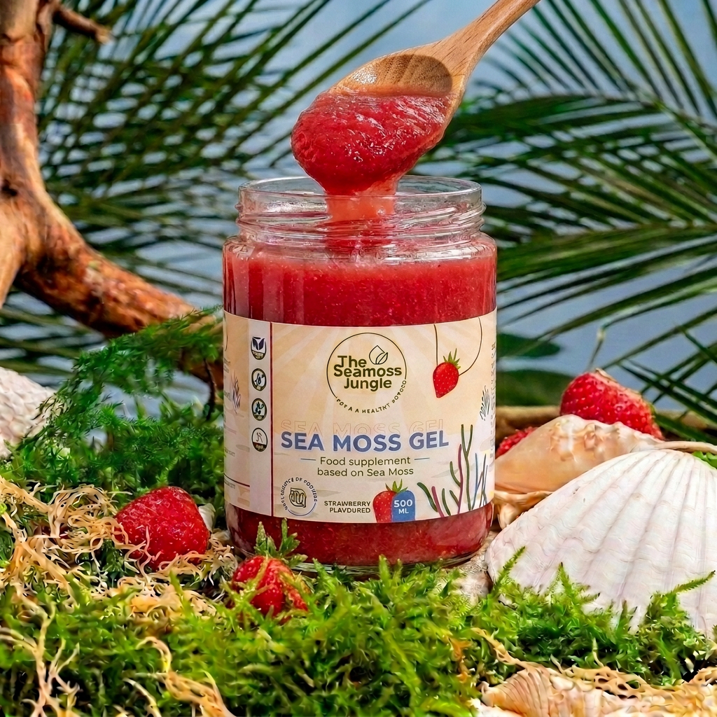 Sea Moss Gel – Aardbei - 500 ml